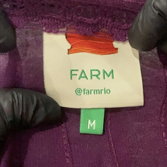 FARM Rio Deep Purple Ruffle Blouse - Picture 7 of 8